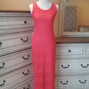 Xhilaration Coral Maxi Dress Size Small